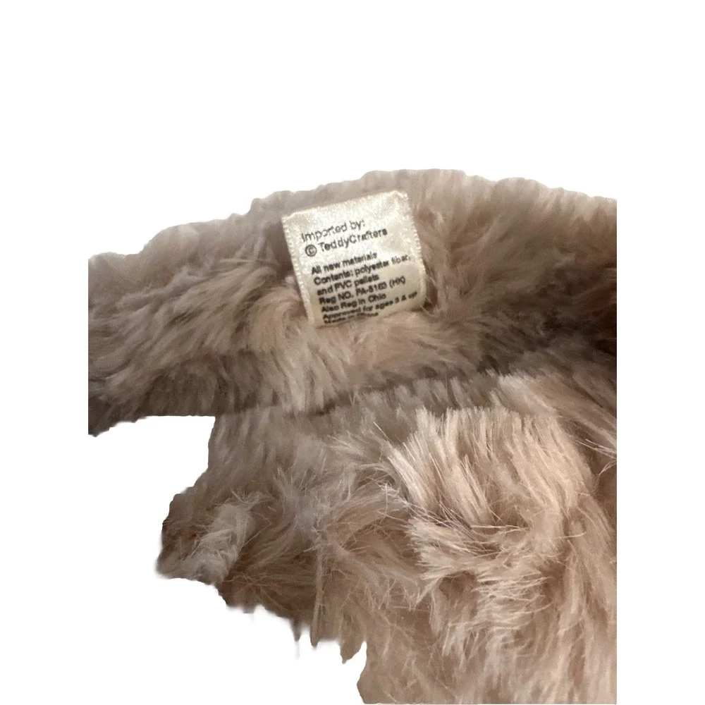 Teddy Crafters Vintage Dog Brown Tan Plush Stuffed‎ Animal